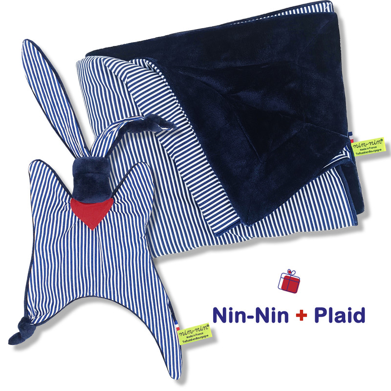 Scatola nascita coperta e plaid Jean Paul. Originale e prodotto in Francia. Doudou Nin-Nin Scatola nascita coperta e plaid Jean Paul. Originale e prodotto in Francia. Doudou Nin-Nin