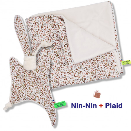 Scatola nascita coperta e plaid Simone. Originale e prodotto in Francia. Doudou Nin-Nin