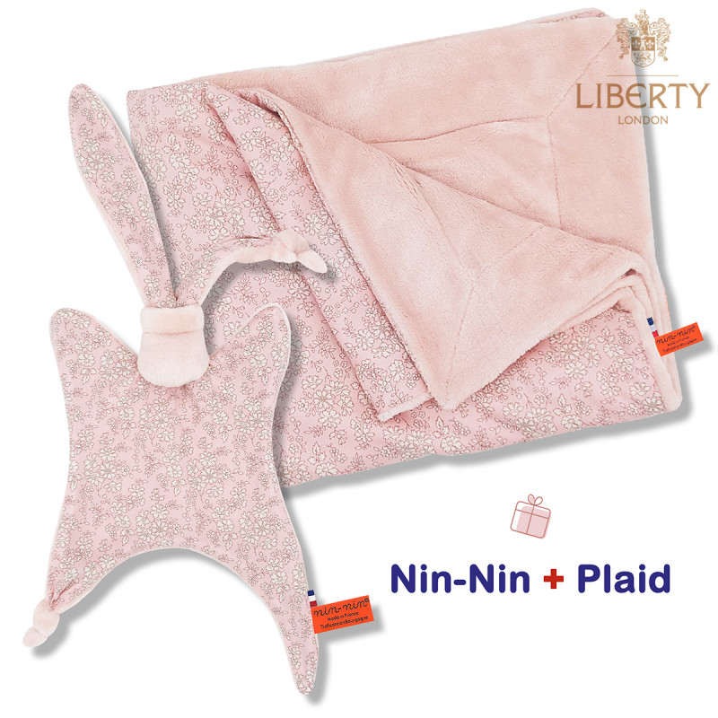 Scatola nascita coperta e plaid Thelma. Originale e prodotto in Francia. Doudou Nin-Nin