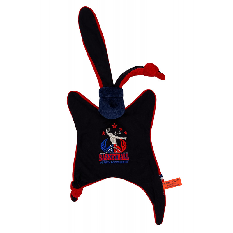 Peluche Basketball. Regalo di nascita personalizzato realizzato in Francia. Doudou Nin-Nin Peluche Basketball. Regalo di nascita personalizzato realizzato in Francia. Doudou Nin-Nin