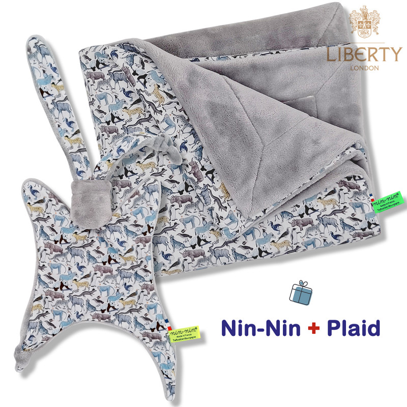 Scatola nascita coperta e plaid Noah. Originale e prodotto in Francia. Doudou Nin-Nin