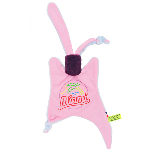 Peluche Miami. Regalo di nascita personalizzato realizzato in Francia. Doudou Nin-Nin