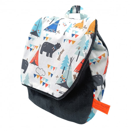 Zaino Tipi personalizzabile per neonati o bambini. Ideale per la scuola materna o la scuola materna. Prodotto francese