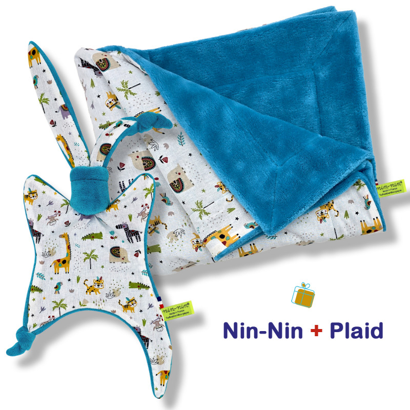 Scatola nascita coperta e plaid. Originale e prodotto in Francia. Doudou Nin-Nin Scatola nascita coperta e plaid. Originale e prodotto in Francia. Doudou Nin-Nin