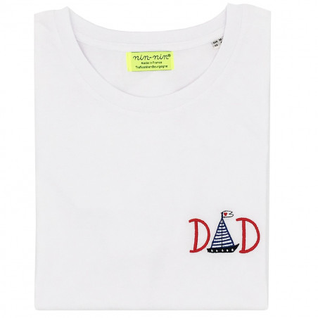 T-SHIRT HOMME "DAD" BLANC 