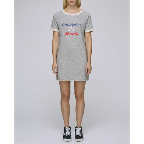 ROBE PORTEE CHAMPION DU MONDE GRIS CHINE