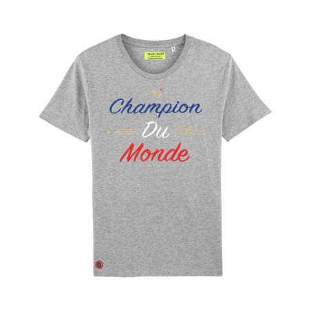 T-SHIRT GRIGIA "CAMPIONE DEL MONDO" DA UOMO