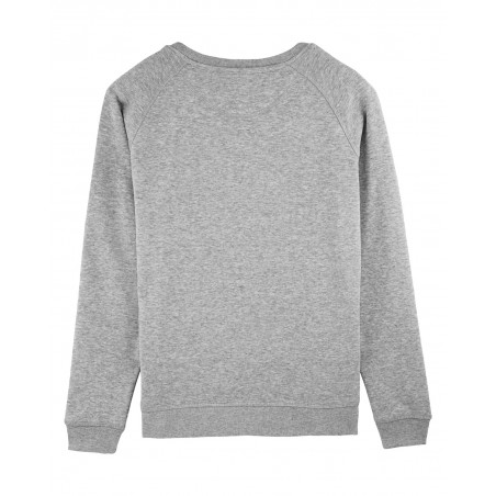 Felpa da donna ricamata Campione del mondo grigio melange Produzione francese Size XS