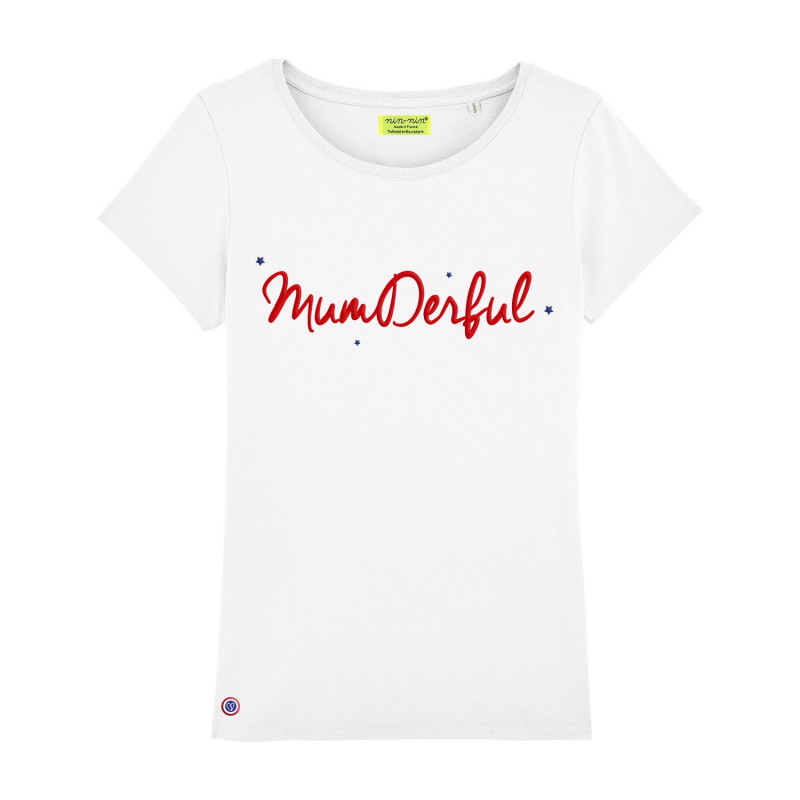 T-SHIRT FEMME "MUMDERFUL" BLANCTua madre è meravigliosa? Si piega all'indietro per te? Dagli questa maglietta Mumderful per il s