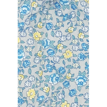 Tissu doudou Made in France Le Liberty Bleu