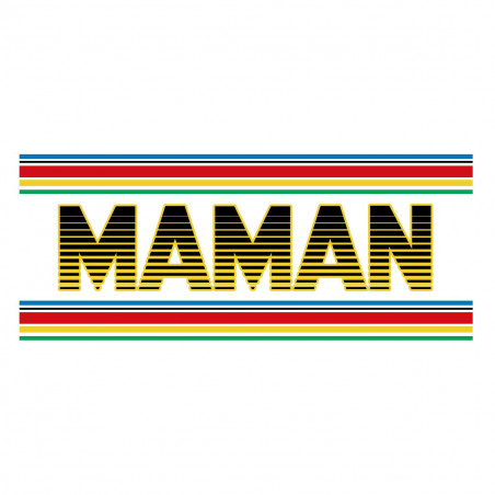 Broderie MAMAN t-shirt pour femme. Couleur anthracite. Made in France.