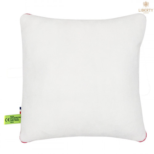 Vue de dos coussin Margaret Liberty of London. Cadeau de naissance original personnalisable et made in France. Nin-Nin