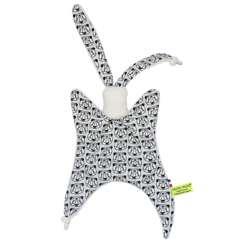 Piumino piatto Panda Tian Bao. Regalo di nascita originale personalizzabile e made in France. Marchio Nin-Nin Piumino piatto Panda Tian Bao. Regalo di nascita originale personalizzabile e made in France. Marchio Nin-Nin