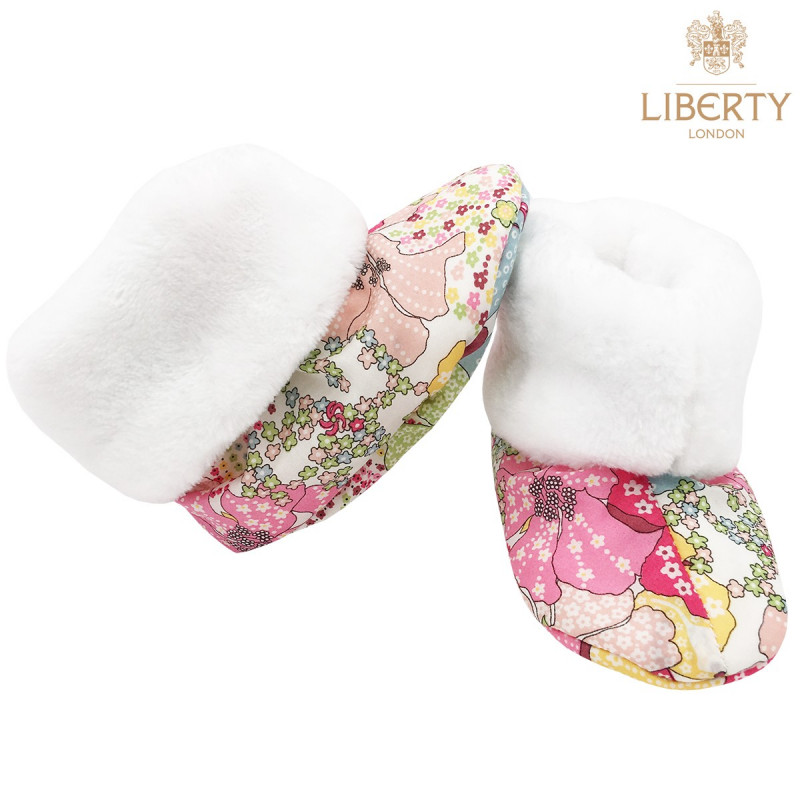 Ciabatte da neonato Margaret Liberty of London. Regalo di nascita Made in France. Nin-Nin