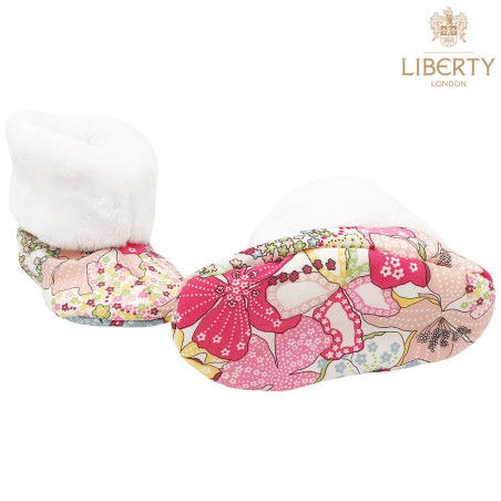 Chaussons hauts Margaret Liberty of London pour bébé. Cadeau de Naissance Made in France. Nin-Nin