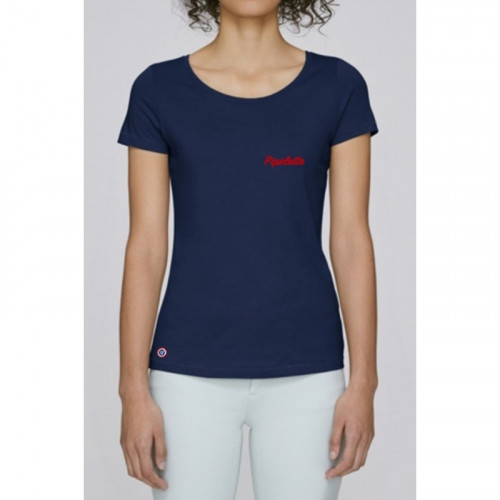 T-shirt navy pour femme à personnaliser. Made in France