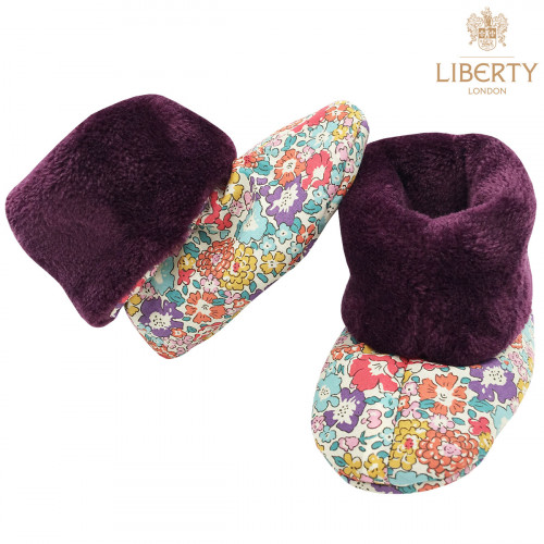 Ciabatte alte per neonato Victoria Liberty of London. Regalo di nascita Made in France. Nin-Nin