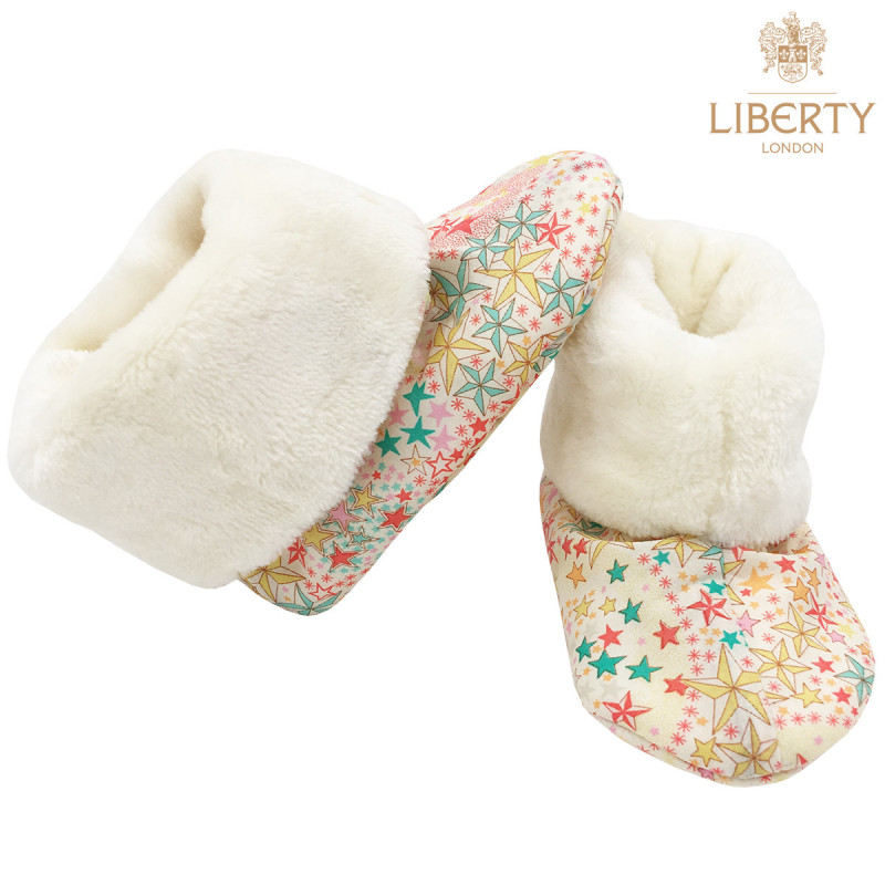 Ciabatte da neonato Poppy Liberty of London. Regalo di nascita Made in France. Nin-Nin