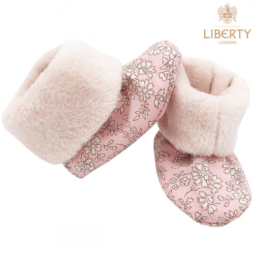 Pantofole da neonato Thelma Liberty of London. Regalo di nascita Made in France. Nin-Nin