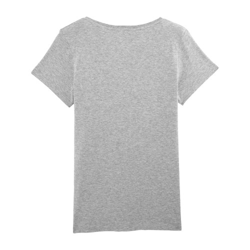 Dos t-shirt gris pour femme brodé "Maitresse qui déchire sa race". Fabrication Française
