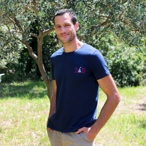 T-shirt per uomo blu navy DAD made in France. Nin-Nin