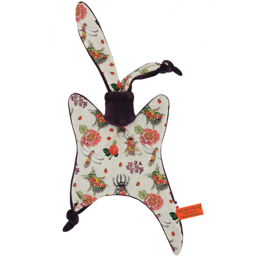 Il piumino Insetto. Regalo di nascita personalizzato realizzato in Francia. Consolatore Nin-Nin