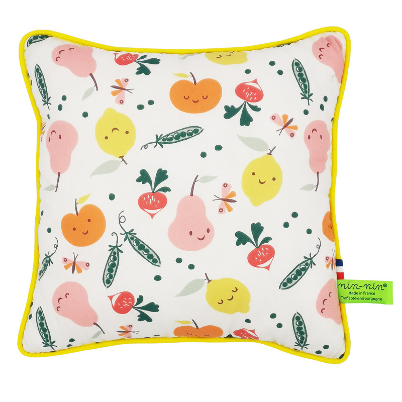 Cuscino "Veggie". Regalo nascita originale personalizzabile e made in France. Nin-Nin