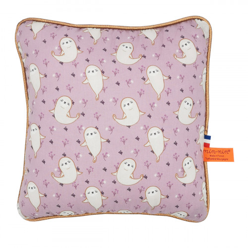 Cuscino "What The Phoque". Regalo nascita originale personalizzabile e made in France. Nin-Nin
