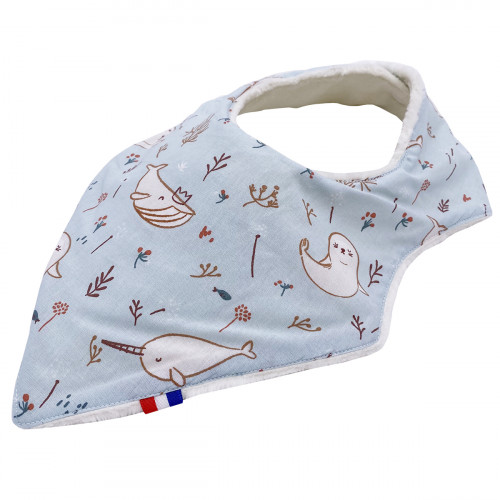 Bavaglino bandana personalizzabile "Le Bébé Phoque". Fatto in Francia. Nin-Nin