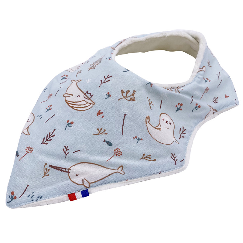 Bavaglino bandana personalizzabile "Le Bébé Phoque". Fatto in Francia. Nin-Nin Bavaglino bandana personalizzabile "Le Bébé Phoque". Fatto in Francia. Nin-Nin