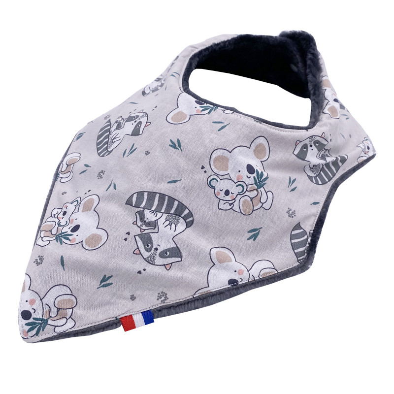 Bavaglino bandana personalizzabile "The Raccoon". Fatto in Francia. Nin-Nin Bavaglino bandana personalizzabile "The Raccoon". Fatto in Francia. Nin-Nin