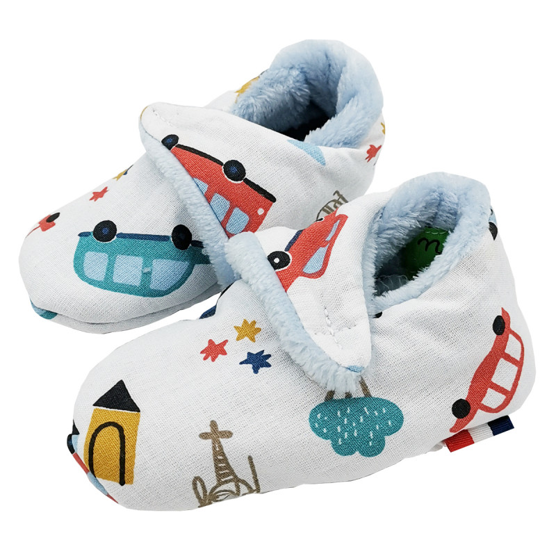 Pantofole "Le City". Regalo nascita bambino Made in France. Consolatore Nin-Nin