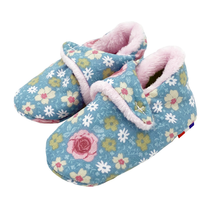 Pantofole basse "Le Joséphine". Regalo nascita bambino Made in France. Consolatore Nin-Nin