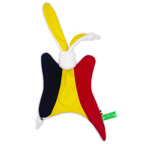 Doudou Le Belge. Regalo di nascita personalizzato realizzato in Francia. Consolatore Nin-Nin