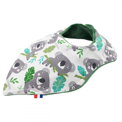 Bavaglino bandana koala personalizzabile. Fatto in Francia. Nin-Nin