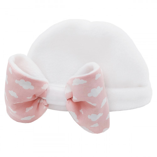 Cappello con nodo grande per bambina Le Nuage Rose. francese fatto