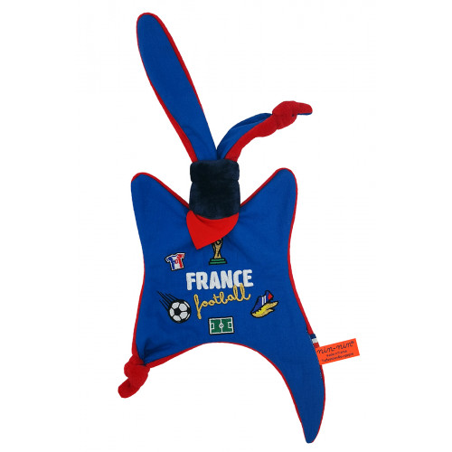 Peluche Calcio France. Coppa del Mondo FIFA 2022. Regalo di nascita personalizzato realizzato in Francia. Doudou Nin-Nin