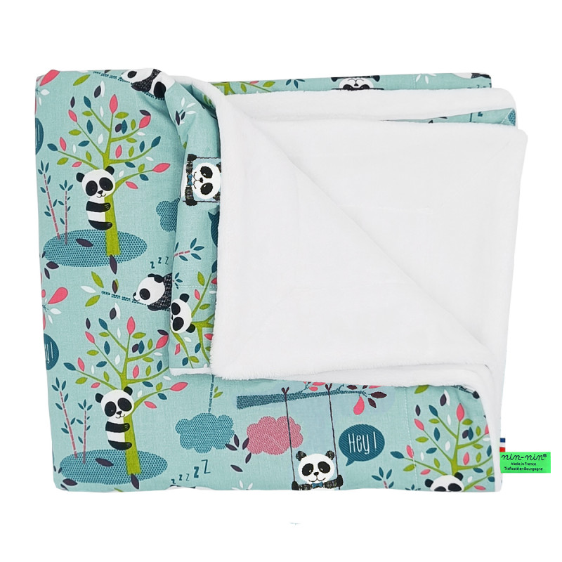 Coperchio Le Panda personalizzabile per bebè. Copertina realizzata in Francia. Coperchio Le Panda personalizzabile per bebè. Copertina realizzata in Francia.