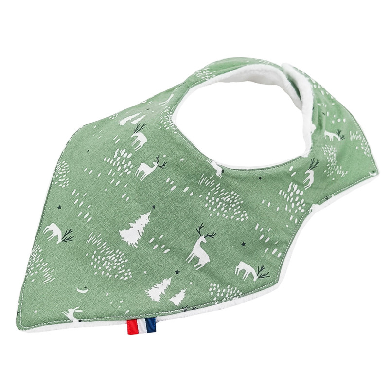 Bavaglino Bandana "Rudolph". Fatto in Francia. Nin-Nin Bavaglino Bandana "Rudolph". Fatto in Francia. Nin-Nin